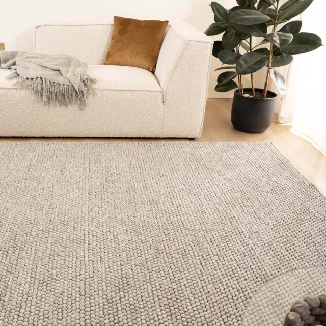 Nordic Weavers Wollen vloerkleed - Fjell lichtgrijs 200x300