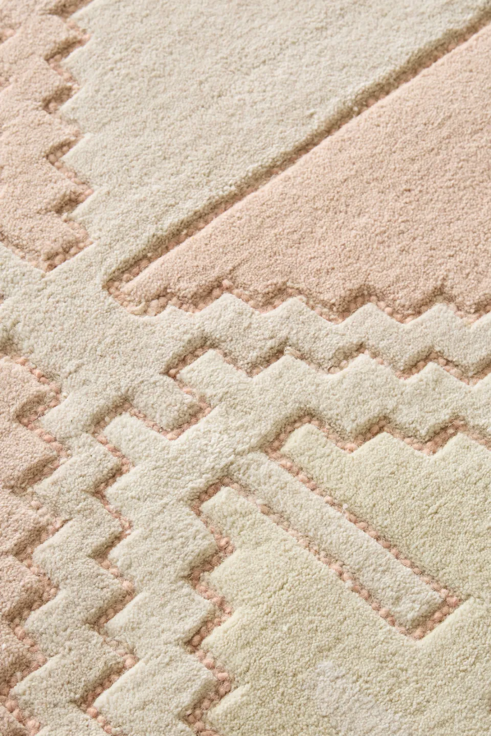 Studio LIVIT grafisch wollen vloerkleed roze crème, foto 6