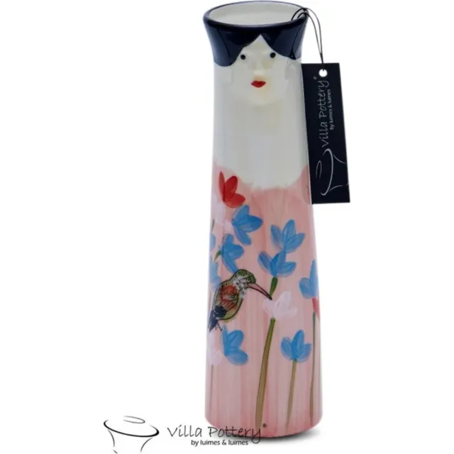 Villa Pottery Vaas - Villa Pottery - Porselein - Decoratie - Puppet - Woondecoratie - Waterdicht - Garden Pleasure 1B Roze