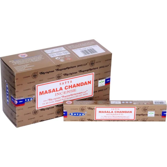 Satya Wierookstokjes Masala Chandan Goudkleurig – Box van 12 stuks