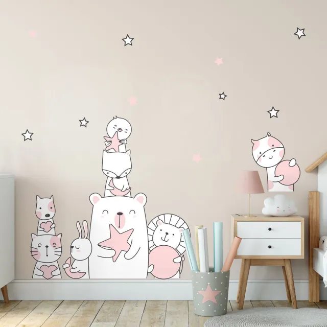 Ambiance Sticker Muurstickers - Sterrenbeschermers - Zelfklevende stickers - 180x120cm Multi color