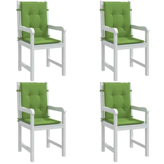 vidaXL Stoelkussens 4 st lage rug 100x50x4 cm stof gemêleerd groen