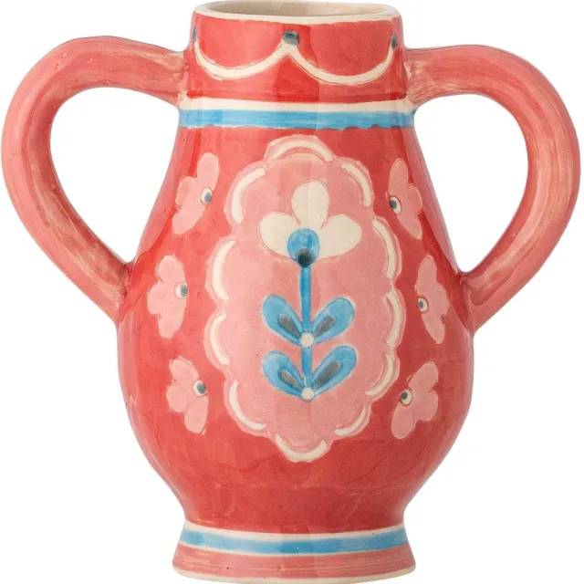 Bloomingville Vaas aardewerk rood Odina 15cm Rose
