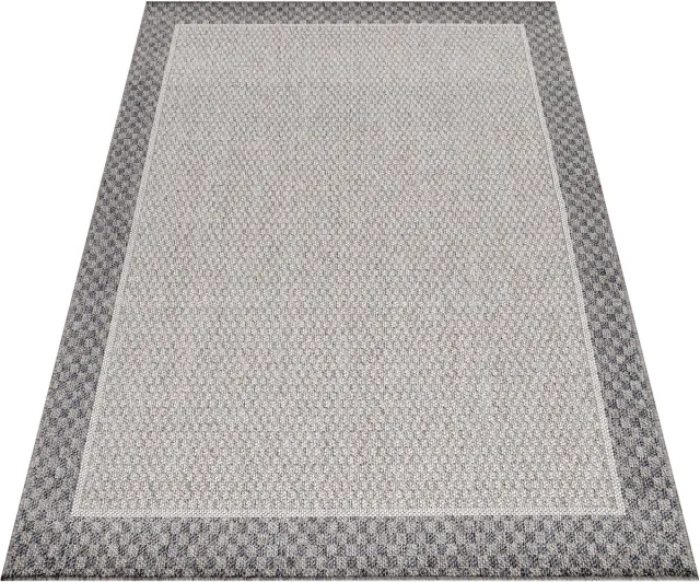 Ayyildiz Buitenkleed met randafwerking, crèmekleur, geschikt voor terras, balkon of keuken, met polypropyleen achterkant, afmeting: 80 x 150 cm