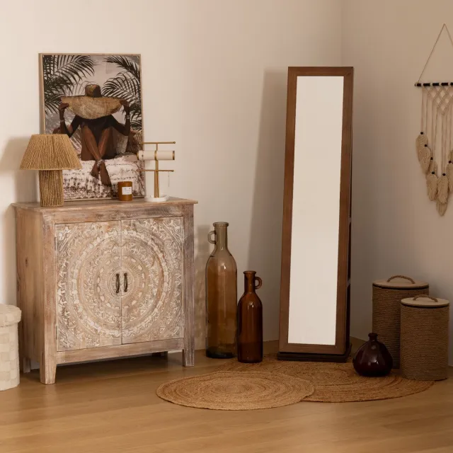Atmosphera Créateur d'intérieur® Zwart varieert Jasroze 75 cm - stom gerlectycred glas Rose clair