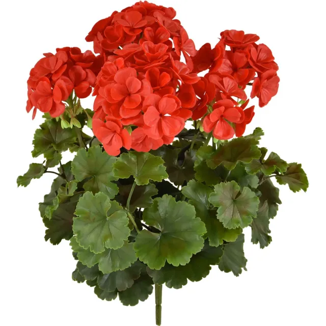 maxifleur Kunstplanten Geranium PL XL kunstplant 40cm -rood - UV bestendig