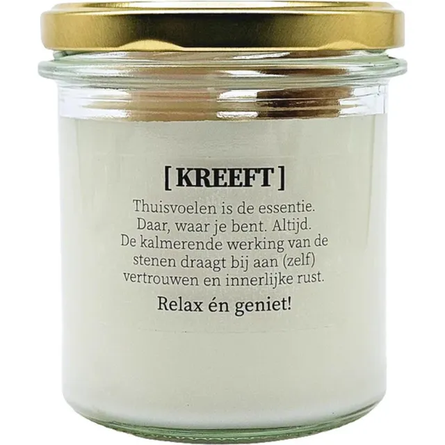Candlelight-on DIY pakket - Sterrenbeeld geurkaars met edelstenen - Kreeft