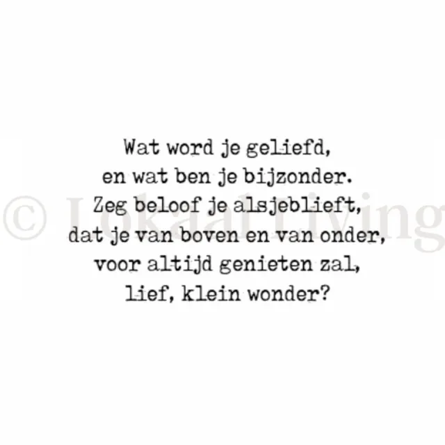Lokaal Living a4 poster - lief, klein wonder - babykamer - poster babykamer - gedicht - kraamcadeau zwart