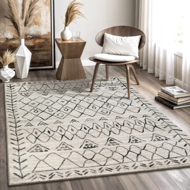 Muratap Boho Vintage Laagpolig Vloerkleed Crème- 200x290 CM Creme