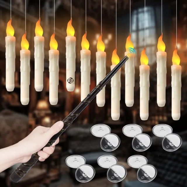 Equivera store Zwevende Kaarsen - Zwevende Kaars - Floating Candles - Hangende Kaarsen - Sfeerverlichting - Leuk voor in huis! Wit