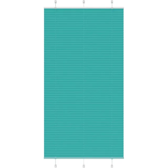 vidaXL Plissé - rolgordijn - 110x200cm - stofbreedte - 109,4cm - petrol - groen petroleumgroen
