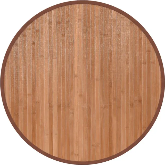 vidaXL Vloerkleed - rond - 60 - cm - bamboe - naturel