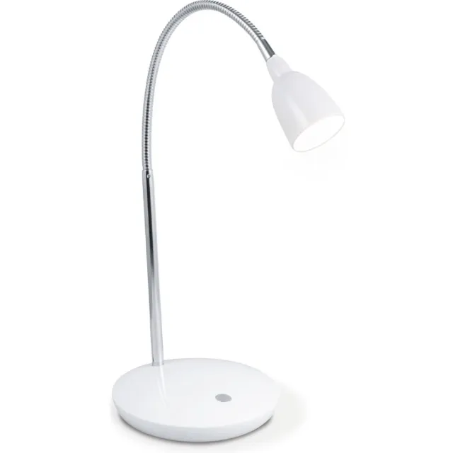 Home Sweet Home Moderne Led Bureaulamp Flexy - verstelbare LED Leeslamp met schakelaar - Wit - 16/16/41,5cm - 3W 3000K 250lm - geschikt voor