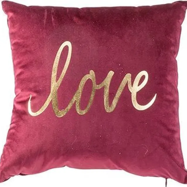 Cosy & Trendy Cosy&Trendy 'Love' sierkussen - 39 x 39 cm **VALENTIJN** Bordeaux
