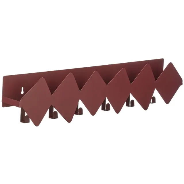Mica Decorations Cello Kapstok Paars - Kapstok met Zigzagdesign - Ijzeren Kapstok voor Jassen, Tassen en Accessoires - Muurkapstok voor Hal, Slaapkamer of Badkamer - L58 x B8 x H13 cm