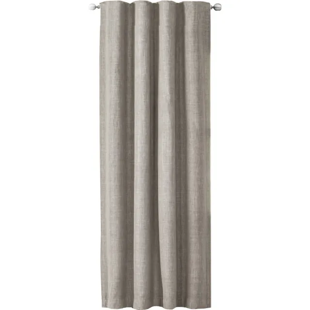 JEMIDI Kant-en-klaar blikdicht gordijn - Gordijn met plooiband 140 x 245 cm - Passend voor op gordijnen rail - Lichtgrijs