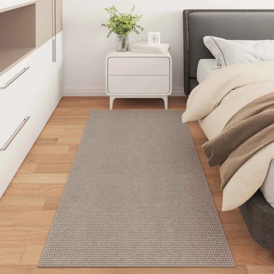 vidaXL Binnen kleed LUGO Crème en Taupe 80 x 200 cm Polyester, foto 3