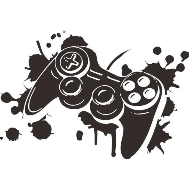 ElitDeco Verwijderbare Muursticker | Gameroom Tag - 30x60CM | Muurdecoratie | Wanddecoratie | Raamsticker | Gaming Zwart