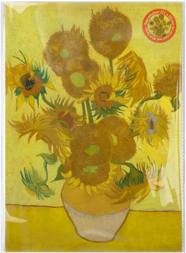 Lanzfeld (museumwebshop.com) Lanzfeld Van Gogh - Poster Schilderij A4 - Zonnebloemen - Vincent van Gogh - PP Hoes Van Gogh - Zonnebloemen