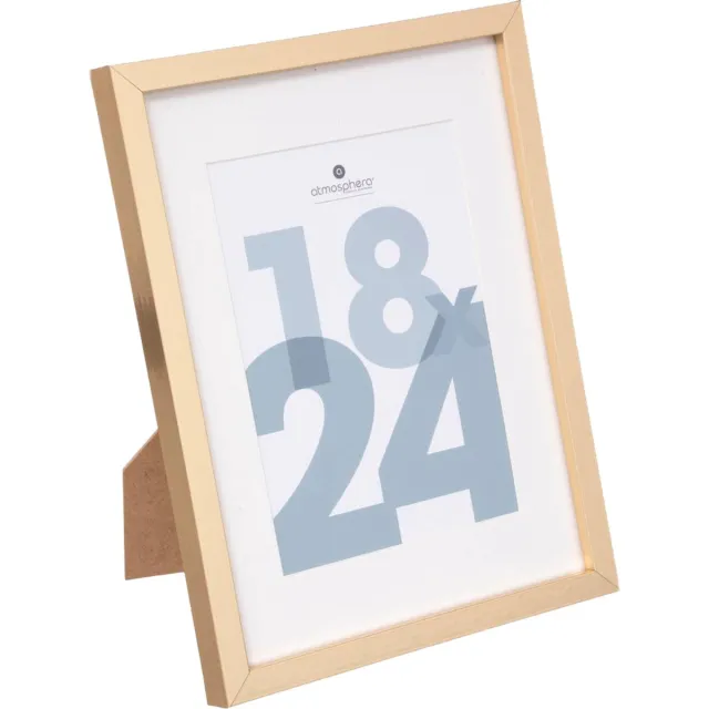 Atmosphera fotolijstje voor een foto van 18 x 24 cm - goud - foto frame Manu - modern/strak ontwerp Goudkleurig