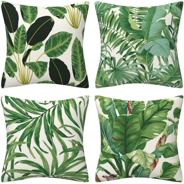 SUNMOOL Kussenhoes - Kussenhoes Vierkantjes - Pillow cover - 45 x 45cm - Type D - 4 Stuks Groen