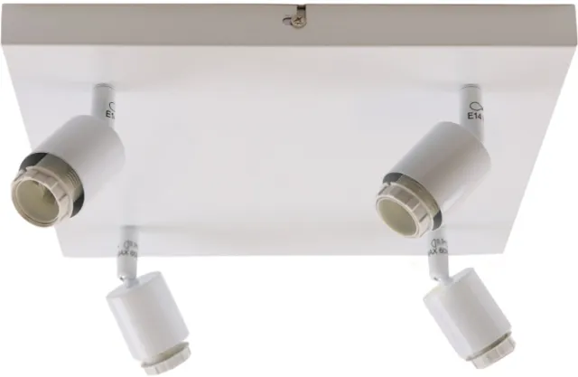 Olucia Aluminium plafondfitting wit, Rika - Vorm: Vierkant
