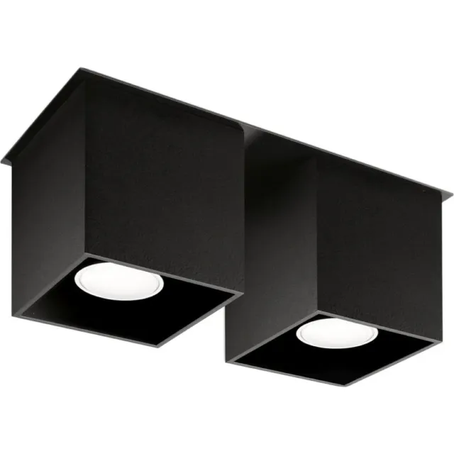Sollux Plafondlamp Quad 2 lichts zwart