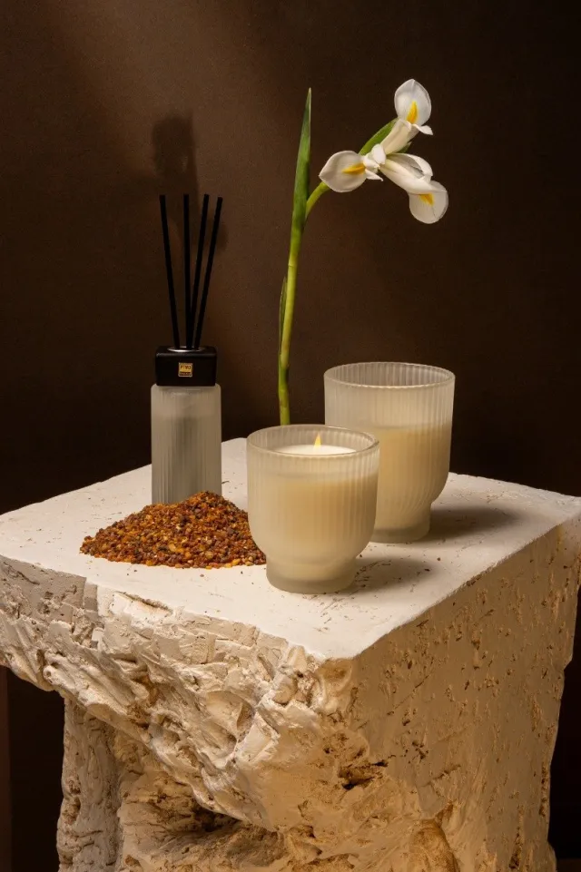 PTMD COLLECTION PTMD - Oud Minerale Fragrance candle + sticks Geel