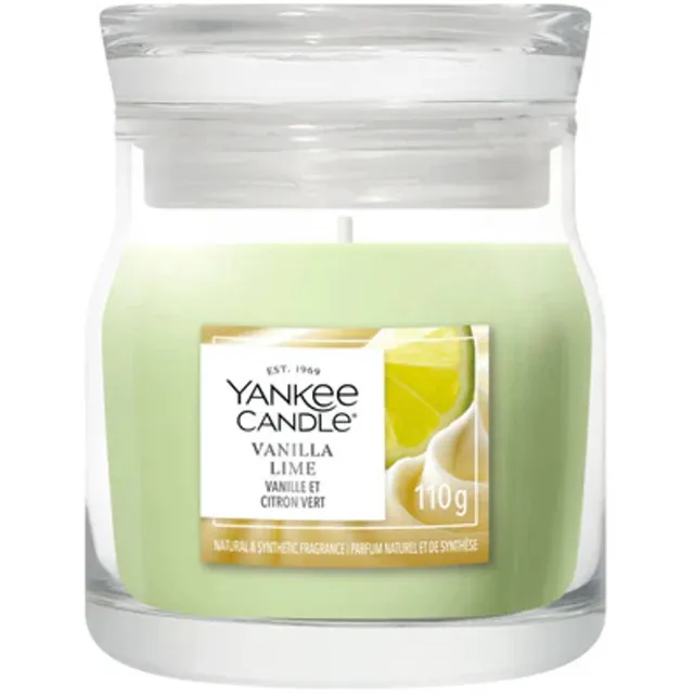 Yankee Candle Vanilla Lime Small Jar Geurkaars - tot 30 branduren Groen