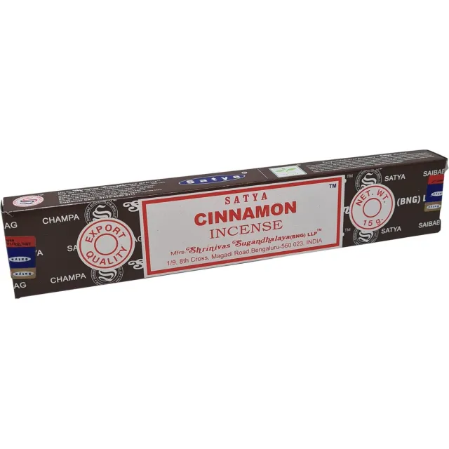 Satya wierookstokjes Cinnamon Kaneel (los pakje van 15 gram) Bruin