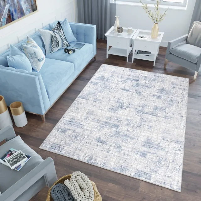 Tapiso Sky Vloerkleed Grijs Woonkamer Modern Slaapkamer Tapijt