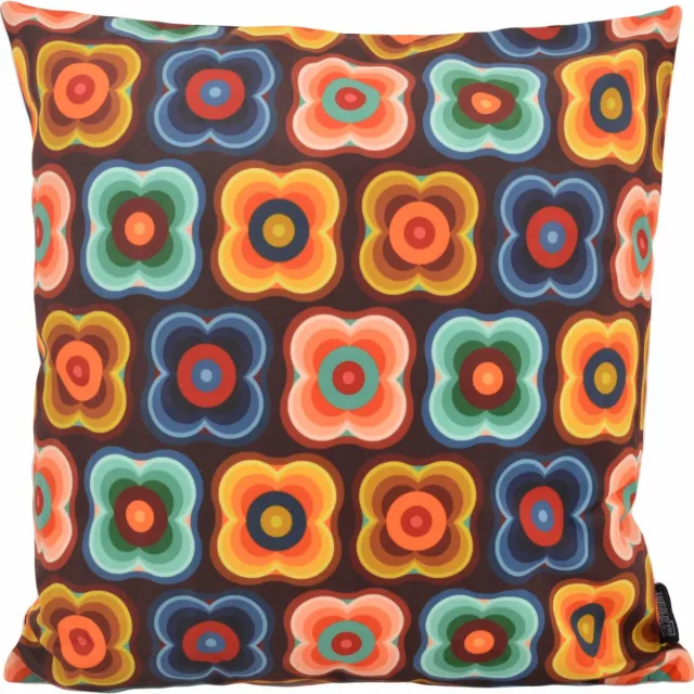 Gek op Kussens! Sierkussen Retro Style #4 | 45 x 45 cm | Katoen/Polyester Blauw-Oranje