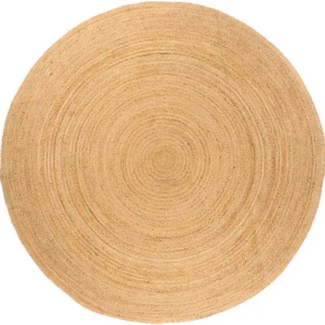 vidaXL Tapijt - rond - 240 - cm - gevlochten - jute Beige