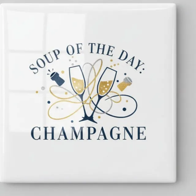 Nevolis Soup of the Day Champagne Decoratieve Tegel – Elegante Keuken & Bar Wanddecoratie – Keramische Tegel 15 × 15 cm Multi Color