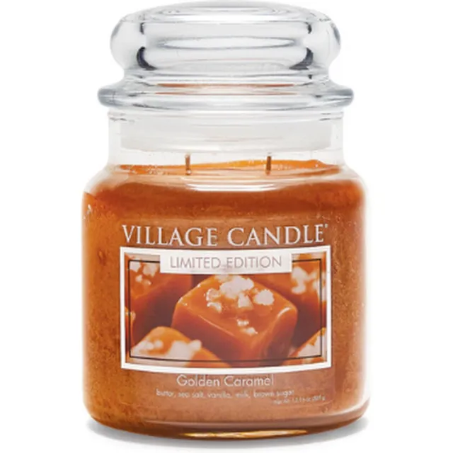 village candle Medium Jar Golden Caramel