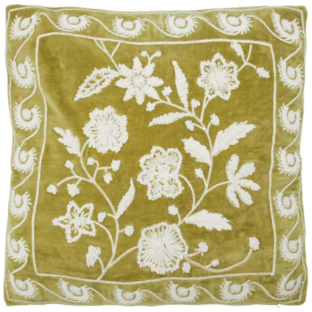 House Doctor sierkussenhoes Rica (50x50 cm) Mosterd, gebroken wit