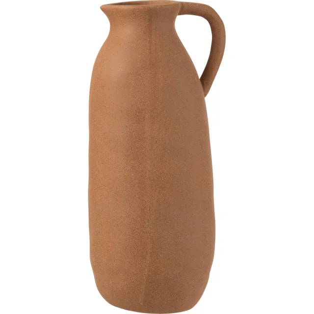 J-Line vaas Kruik - keramiek - bruin - large - 36 cm hoog Oranje