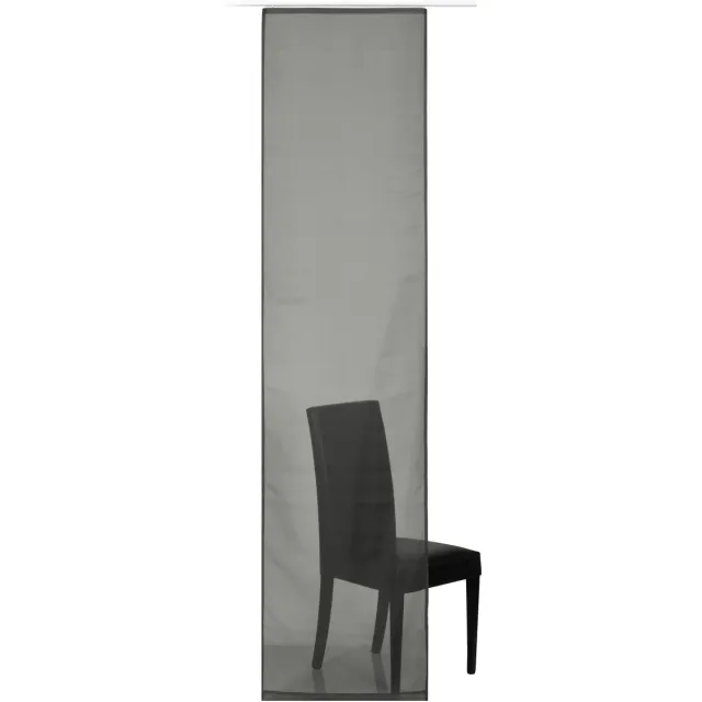Elbersdrucke Schuifgordijn Feel Good Uni 245x60 cm grijs transparant Grau