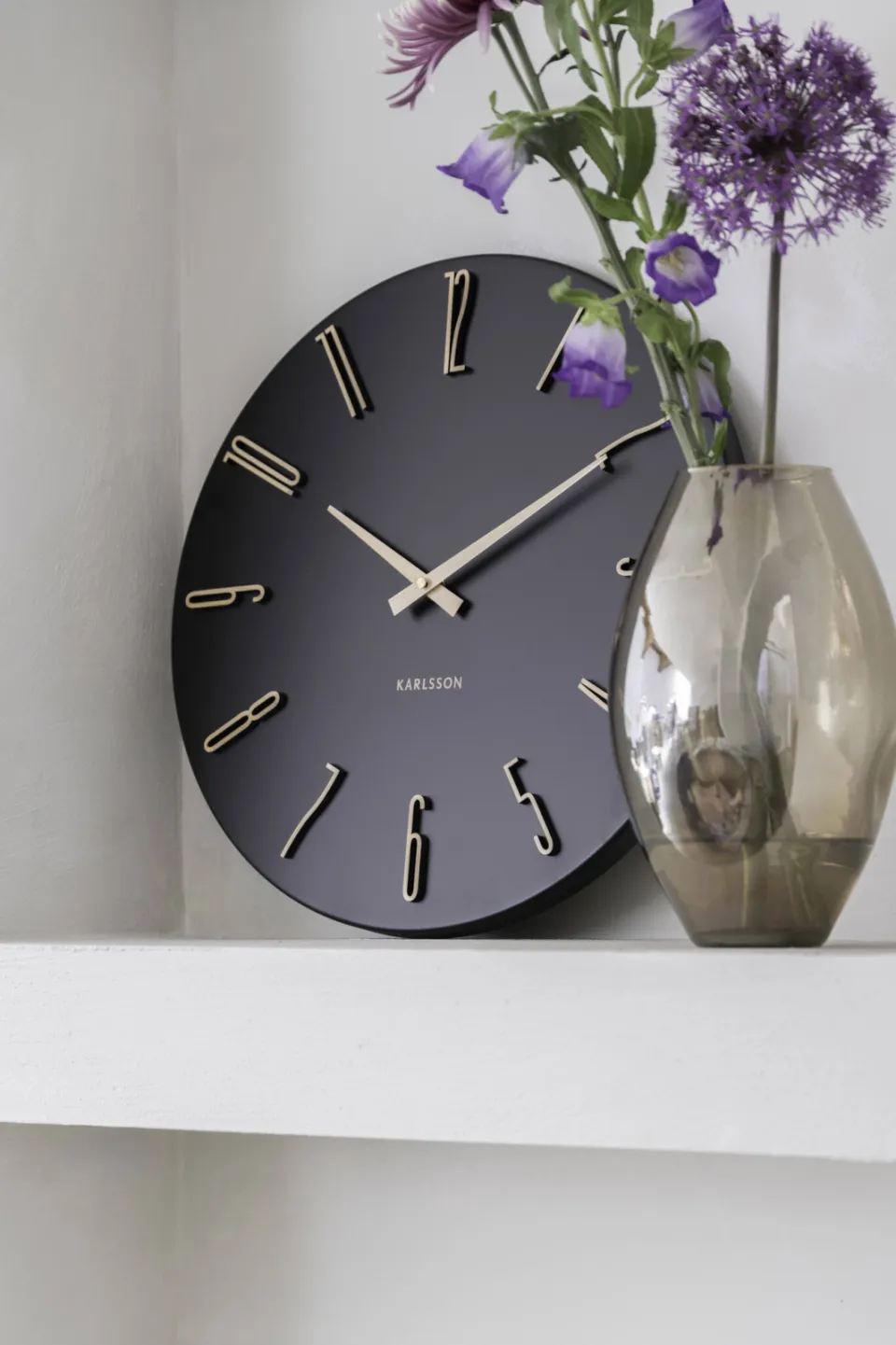 Karlsson Esmerado wandklok, Ø40 cm, stil uurwerk zwart, foto 2