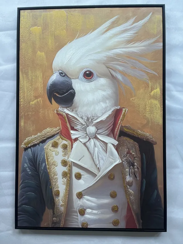 homebound by ky Schilderij regal bird 60x90cm Meerkleurig
