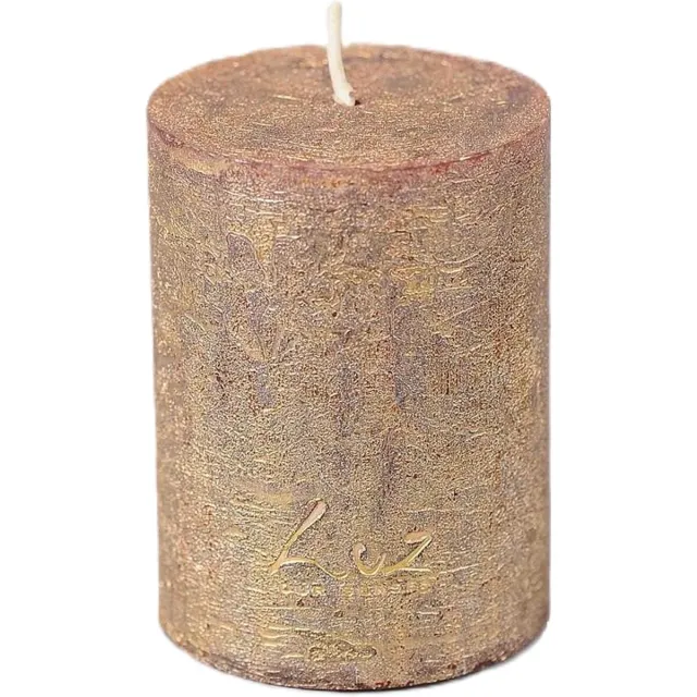 Luz Your Senses Rustieke kaars - Luz Your Senses - diam 6cm * 8cm Goud