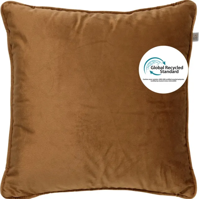Dutch Decor FINNA - sierkussen 45x45 cm - Eco Line - 100% gerecycled - Tobacco Brown - bruin - Inclusief binnenkussen - Luxe kussens voor woonkamer & bank