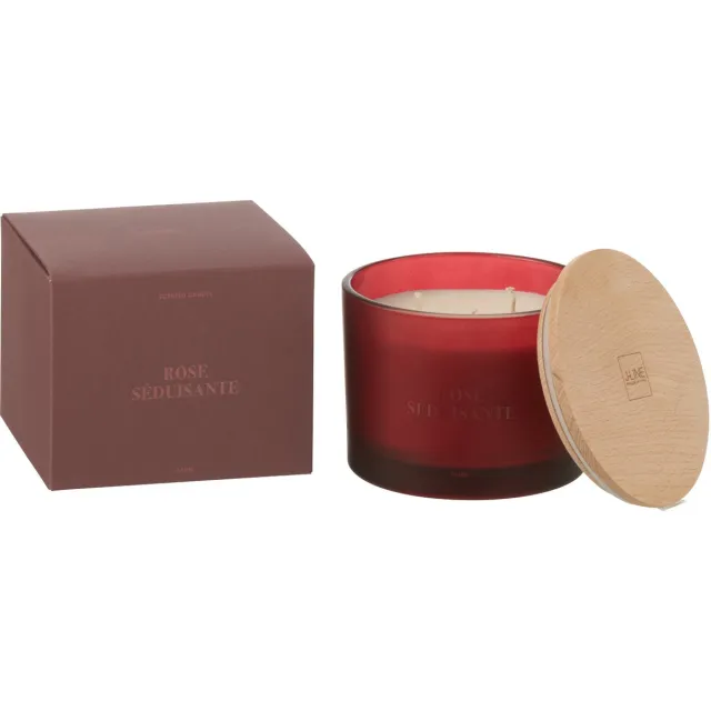 J-Line geurkaars Accords Essentiels - Rose Séduisante - rood - 28U