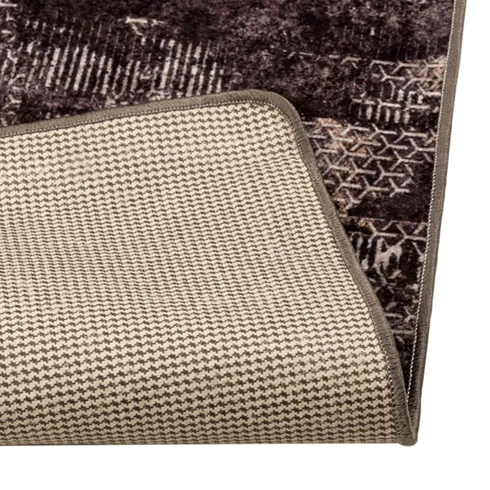 vidaXL Vloerkleedloper MARSA Zwart en Wit 80 x 350 cm Polyester en PVC, foto 4