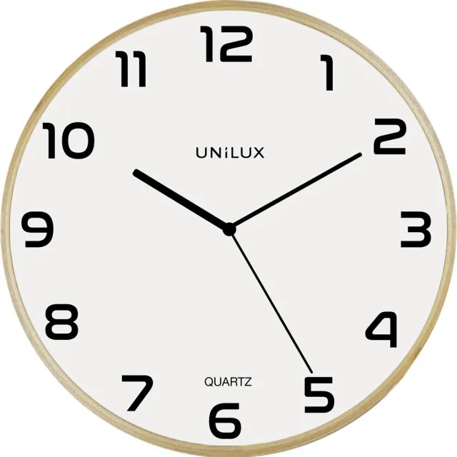 Unilux Wandklok unilux baltic hout wit
