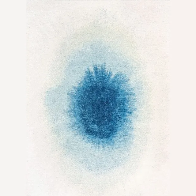 Louis de Poortere Wasbaar Binnen & Buiten Vloerkleed - 170 x 240 cm - Louis De Poortere Drop Dream In Blue - Laagpolig Tapijt - Gerecycled PET - Made in Belgium - Circulair Blauw