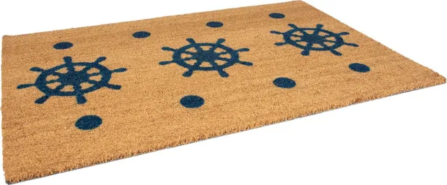 Rubbermagazijn Deurmat - Kokosmat - 1200x800mm - Stuurwielen Naturel