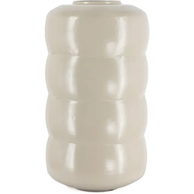homebound by ky Metalen vaas disks sand Beige