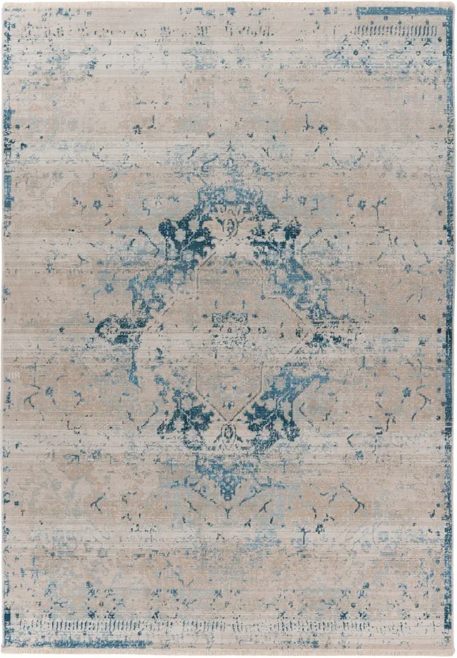 Padiro elegant laagpolig vloerkleed 160 x 230 cm - lichtbeige - oosters vintage patroon - van polypropyleen