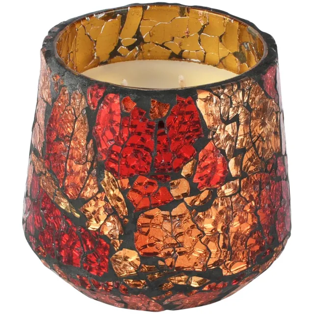 dekoratief Geurkaars 'Treasury Flake', rood, glas/wax, 10x10x10cm | A268154